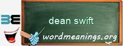 WordMeaning blackboard for dean swift